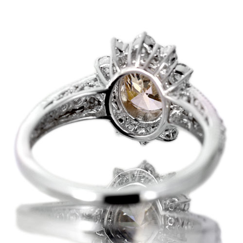 シャンパンゴールドダイヤモンド 1.2ct ダイヤモンド プラチナ