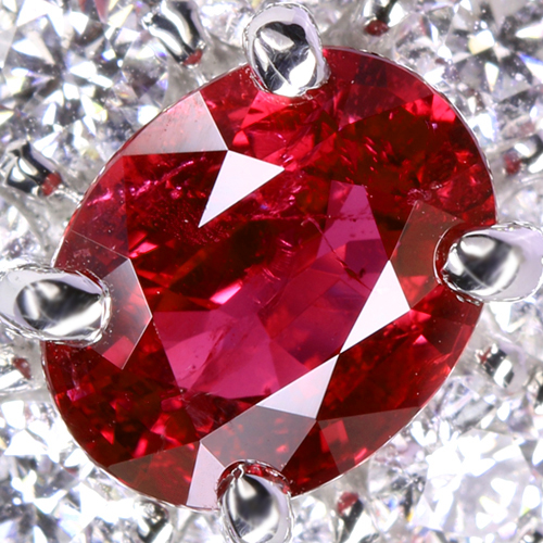 ビルマ産非加熱ルビー1.25ct ダイヤモンド1.02ct プラチナ リング