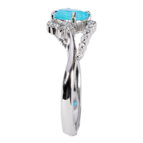 ブラジル産パライバトルマリン0.59ct ダイヤモンド0.13ct