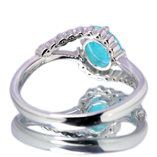 ブラジル産パライバトルマリン0.59ct ダイヤモンド0.13ct プラチナ 