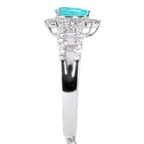 ブラジル産パライバトルマリン0.4ct ダイヤモンド0.67ct