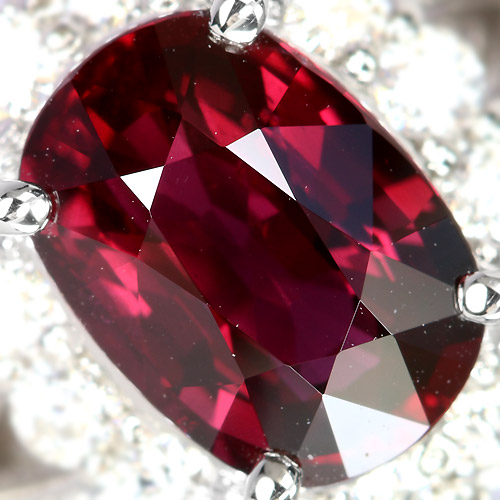 非加熱ピジョンブラッドルビー2ct ダイヤモンド0.57ct プラチナ リング 