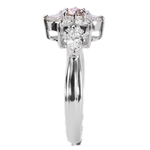 ピンクダイヤモンド0.12ct/FP/I-1 ダイヤモンド0.9ct プラチナ リング