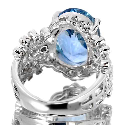 サンタマリアアクアマリン7.4ct ダイヤモンド0.7ct プラチナ950