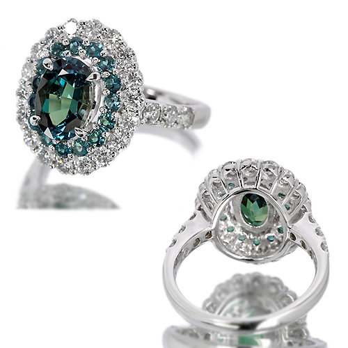 ブラジル産アレキサンドライト1.9ct ダイヤモンド