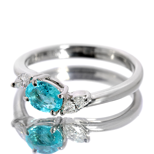 第3回抽選販売＞ブラジル産パライバトルマリン0.56ct ダイヤモンド0.18 