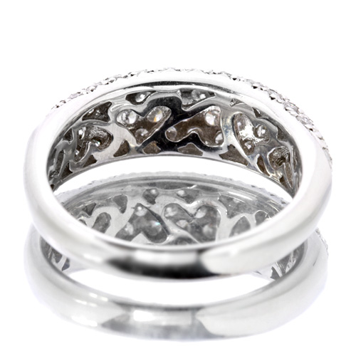 ダイヤモンド1ct パヴェ ホワイトゴールド リング(指輪)【品質保証書 ダイヤモンド1ct パヴェ ホワイトゴールド リング(指輪)【品質保証書