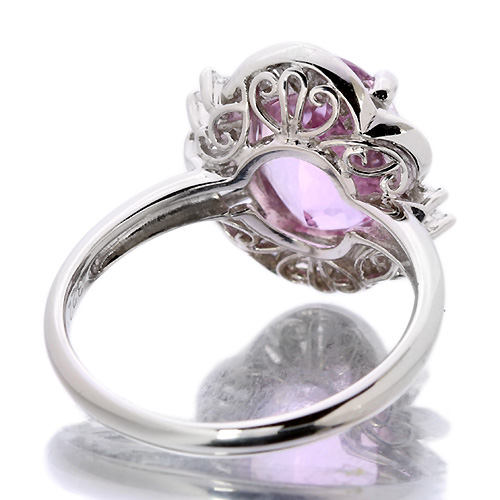ピンクインペリアルトパーズ3.2ct ダイヤモンド0.5ct プラチナ リング