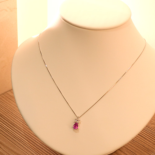 鑑別書付き Pt900 Pt850 ネックレス ピンクサファイア1.139ct ダイヤ0.60ct 約~45㎝ 約8.6g プラチナ