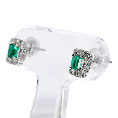 コロンビア産エメラルド0.32ct ダイヤモンド0.38ct ホワイトゴールド  