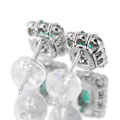 コロンビア産エメラルド0.32ct ダイヤモンド0.38ct ホワイトゴールド  