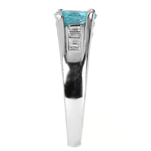 パライバトルマリン0.85ct ダイヤモンド0.22ct プラチナ リング（指輪