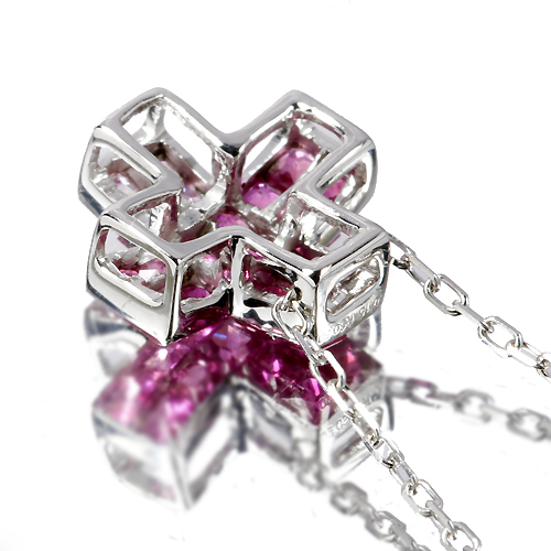 エメラルド/サファイア/ルビーネックレス 0.33ct/0.44ct/0.86ct