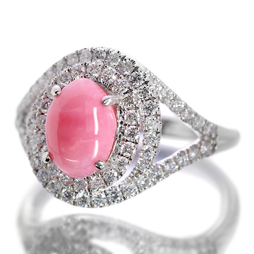 コンクパール2ct ダイヤモンド0.65ct プラチナ リング（指輪）【品質