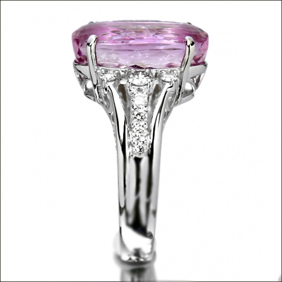 ピンクインペリアルトパーズ8.6ct ダイヤモンド0.41ct プラチナ