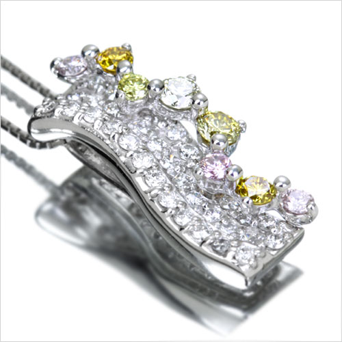 イエローダイヤモンド・ピンクダイヤモンド・ダイヤモンド0.77ct 