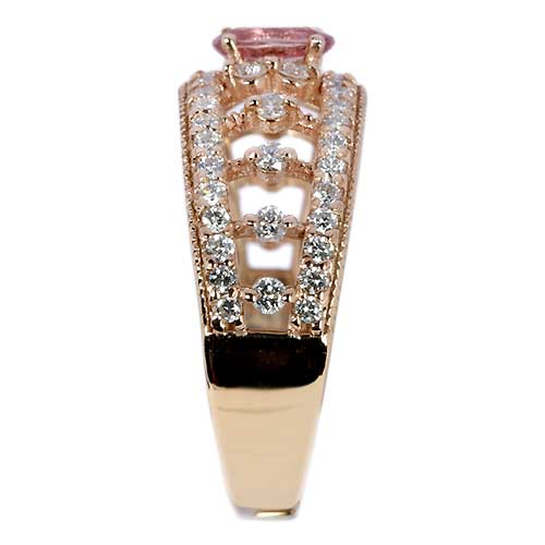 パパラチアサファイア0.28ct ダイヤモンド0.4ct ピンクゴールド