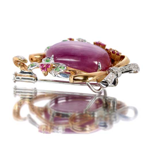 高品質　スタールビー スタールビー 2.4ct ダイヤモンド 0.7ct ピンクゴールド リング