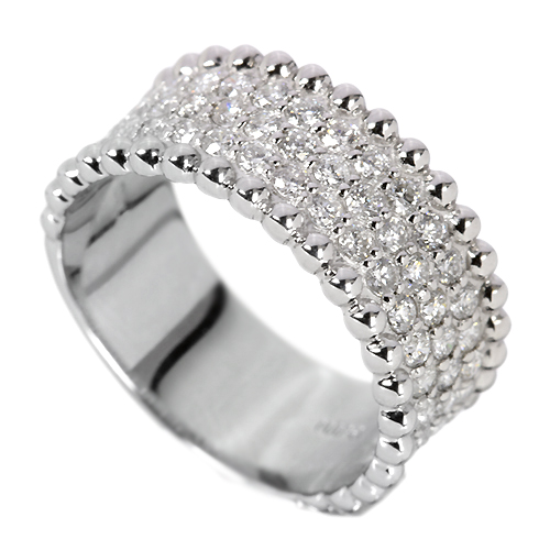 ダイヤモンド1ct パヴェ プラチナ リング（指輪）【品質保証書