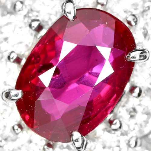 非加熱ルビー0.99ct ダイヤモンド0.76ct プラチナ リング（指輪