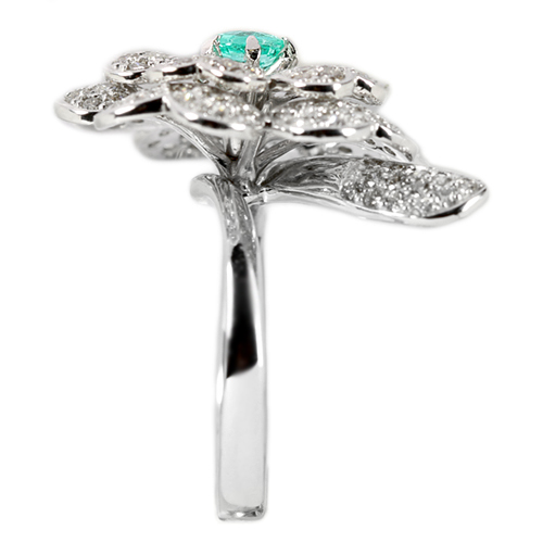 ブラジル産パライバトルマリン0.3ct ダイヤモンド1.5ct ホワイト