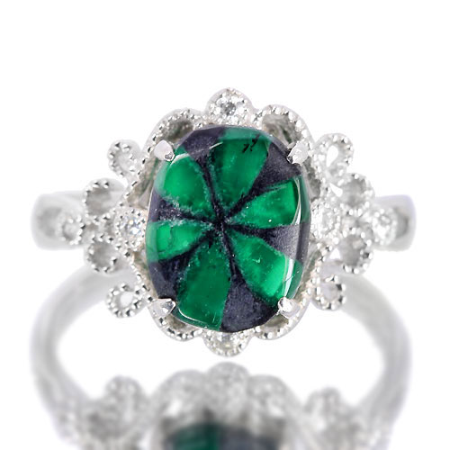 第18回抽選販売＞トラピッチェエメラルド1.7ct ダイヤモンド0.06ct