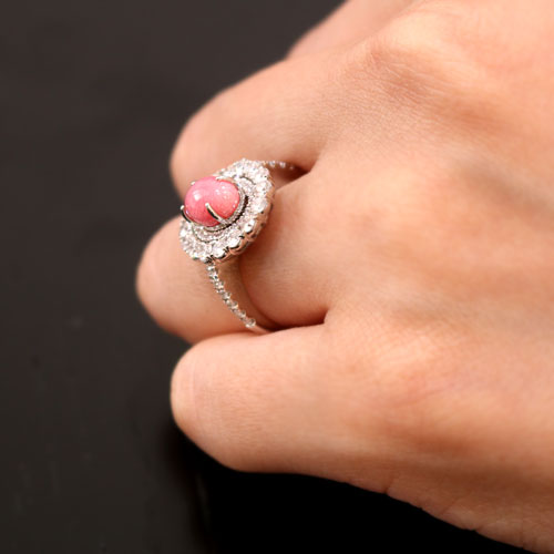 コンクパール2ct ダイヤモンド0.9ct プラチナ リング（指輪）【品質 