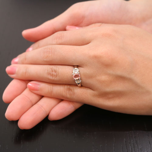 第19回新春大抽選販売＞パパラチアサファイア0.76ct ダイヤモンド