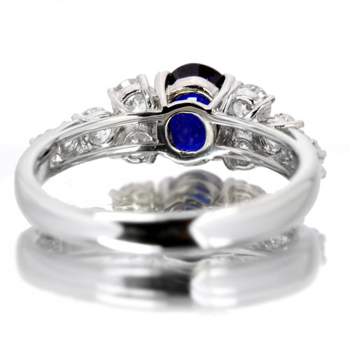 ロイヤルブルーサファイア1.17ct ダイヤモンド0.75ct プラチナ リング