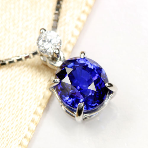 ロイヤルブルーサファイア1ct ダイヤモンド プラチナ ネックレス【品質