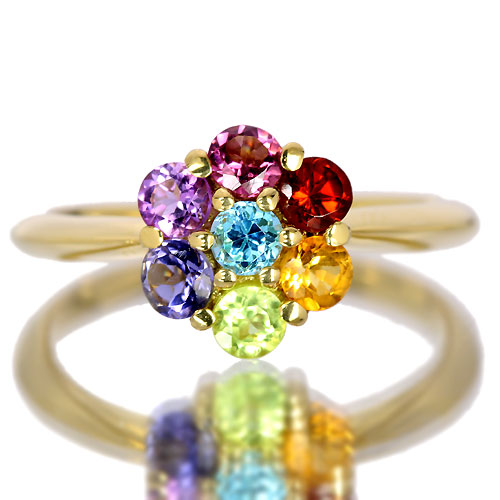 7色 アミュレットフラワーデザイン ダイヤモンド（左右にさらに