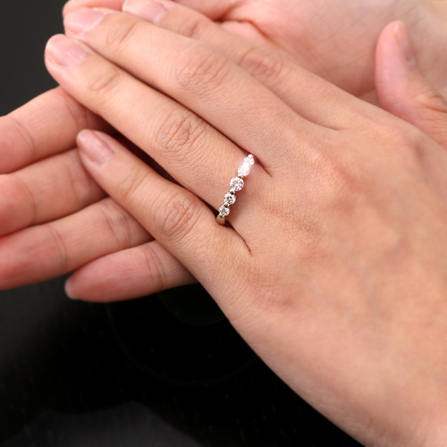 第23回抽選販売＞ダイヤモンド0.5ct エタニティ プラチナ リング（指輪 