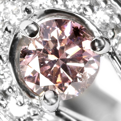 ピンクダイヤモンド 0.147ct/FP/I-1 ダイヤモンド プラチナ リング 
