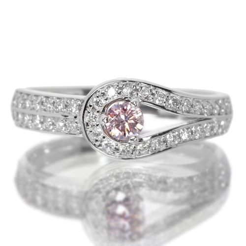 ピンクダイヤモンド 0.147ct/FP/I-1 ダイヤモンド プラチナ リング