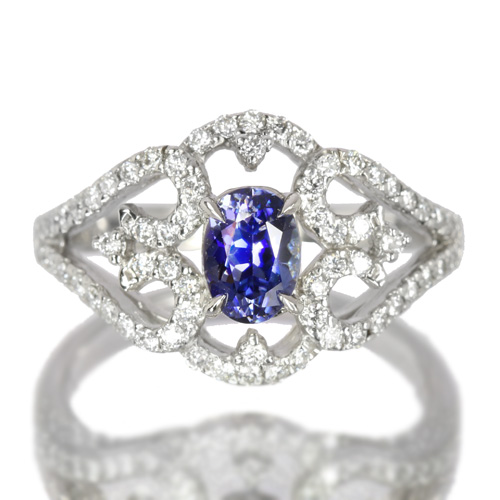 第27回抽選販売＞ベニトアイト0.7ct ダイヤモンド0.4ct プラチナ