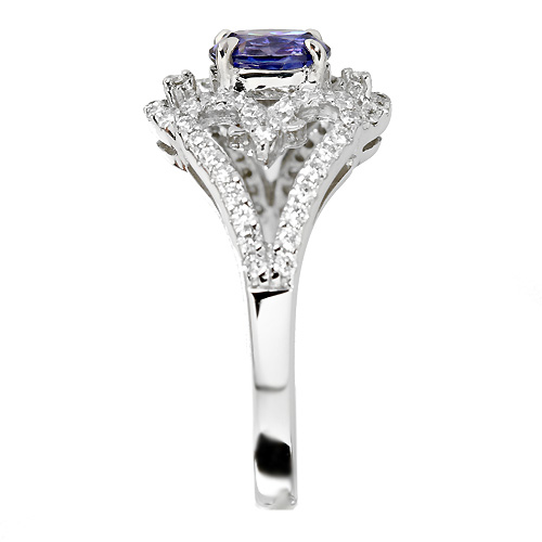 トリリアントベニトアイト ダイヤモンドリング BI 0.749ct D