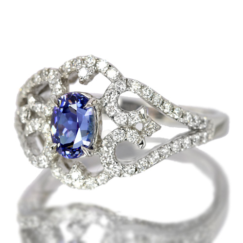 第27回抽選販売＞ベニトアイト0.7ct ダイヤモンド0.4ct プラチナ