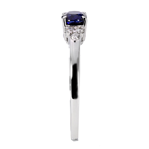 ロイヤルブルーサファイア0.9ct ダイヤモンド プラチナ リング