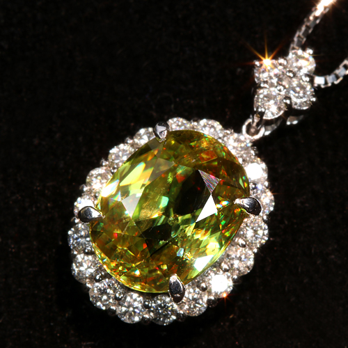 第29回抽選販売＞スフェーン3ct ダイヤモンド0.5ct プラチナ