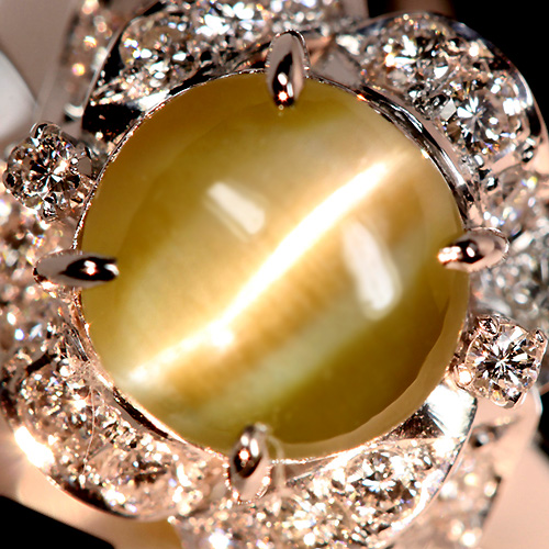 C5586 美しい大粒クリソベリルキャッツアイ6．46ct 天然絶品