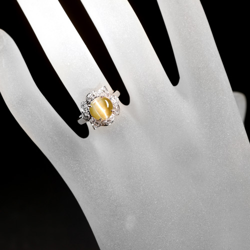 第85回抽選販売＞クリソベリルキャッツアイ 3.1ct ダイヤモンド