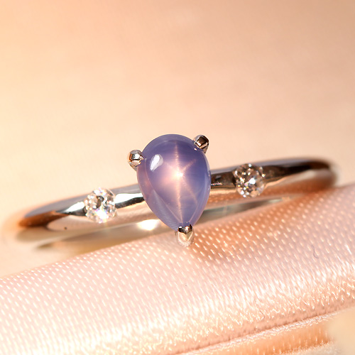 第85回抽選販売＞スターサファイア 0.8ct ダイヤモンド プラチナ