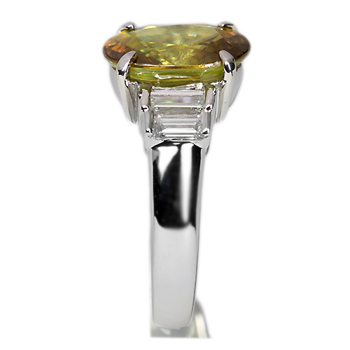 スフェーン 3.4ct ダイヤモンド プラチナ リング（指輪）【品質保証書 