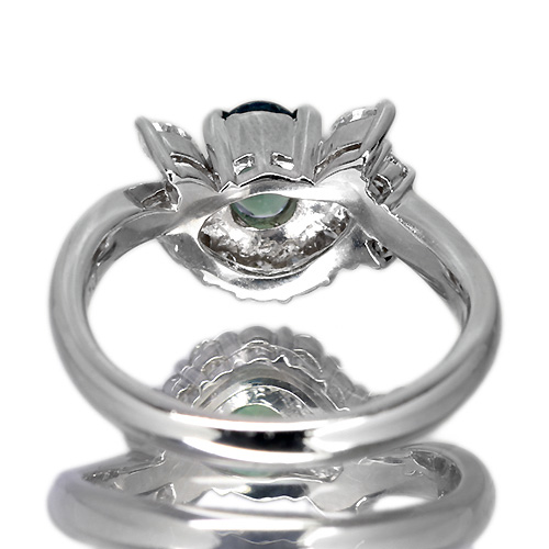 ブラジル産アレキサンドライト0.5ct ダイヤモンド0.4ct プラチナ