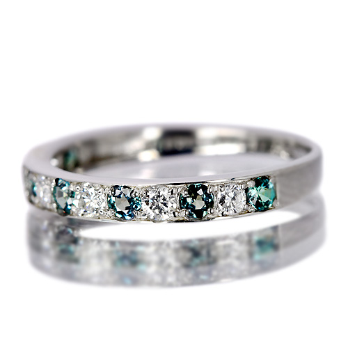 0.15Cアレキサンドライト＆0.13Cダイヤモンドプラチナリング アレキサンドライト0.30ctダイヤモンド0.12ct プラチナリング