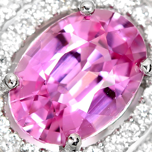 非加熱ピンクサファイア1.0ct ダイヤモンド プラチナ ネックレス【品質
