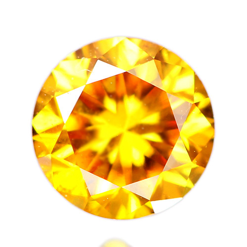 オレンジダイヤモンド0.21ct/FANCY VIVID YELLOW ORANGE/SI-2【品質保証書/中央宝石研究所ソーティングシート付き】