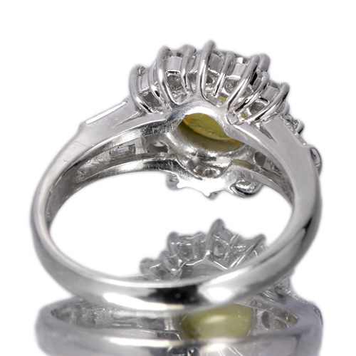 ダイヤモンドリング 2ct 第90回抽選販売＞クリソベリルキャッツアイ 2ct ダイヤモンド
