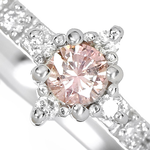 ピンクダイヤモンド FOP ダイヤモンド プラチナ・リング（指輪