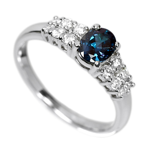 ブラジル産アレキサンドライト0.6ct ダイヤモンド プラチナ
